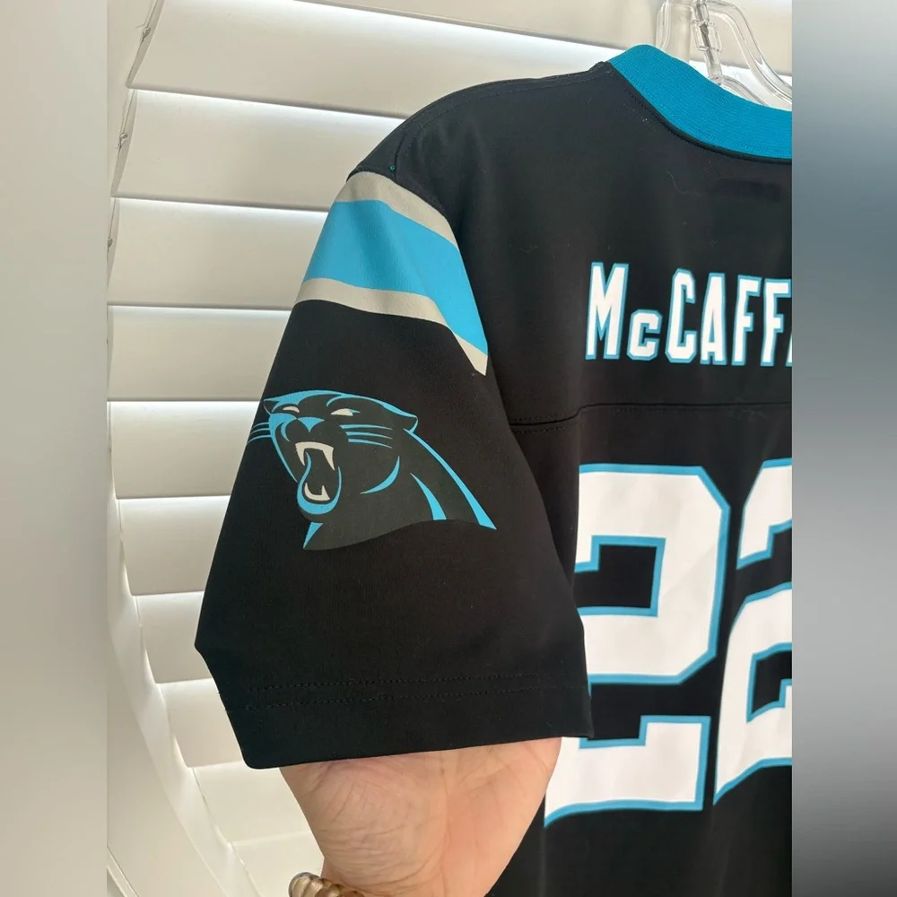 NFL Team Apparel Youth Large Black Home Jersey Carolina Panthers McCaffrey